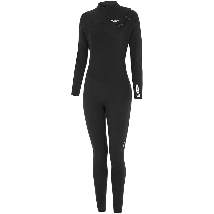2025 Nyord Frauen Tempus 3/2mm Brustreißverschluss Neoprenanzug N04BA00018 - Black